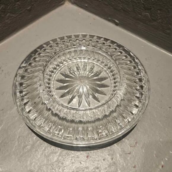 Lead Crystal Pillar Candle Holder 7" - Picture 1 of 4